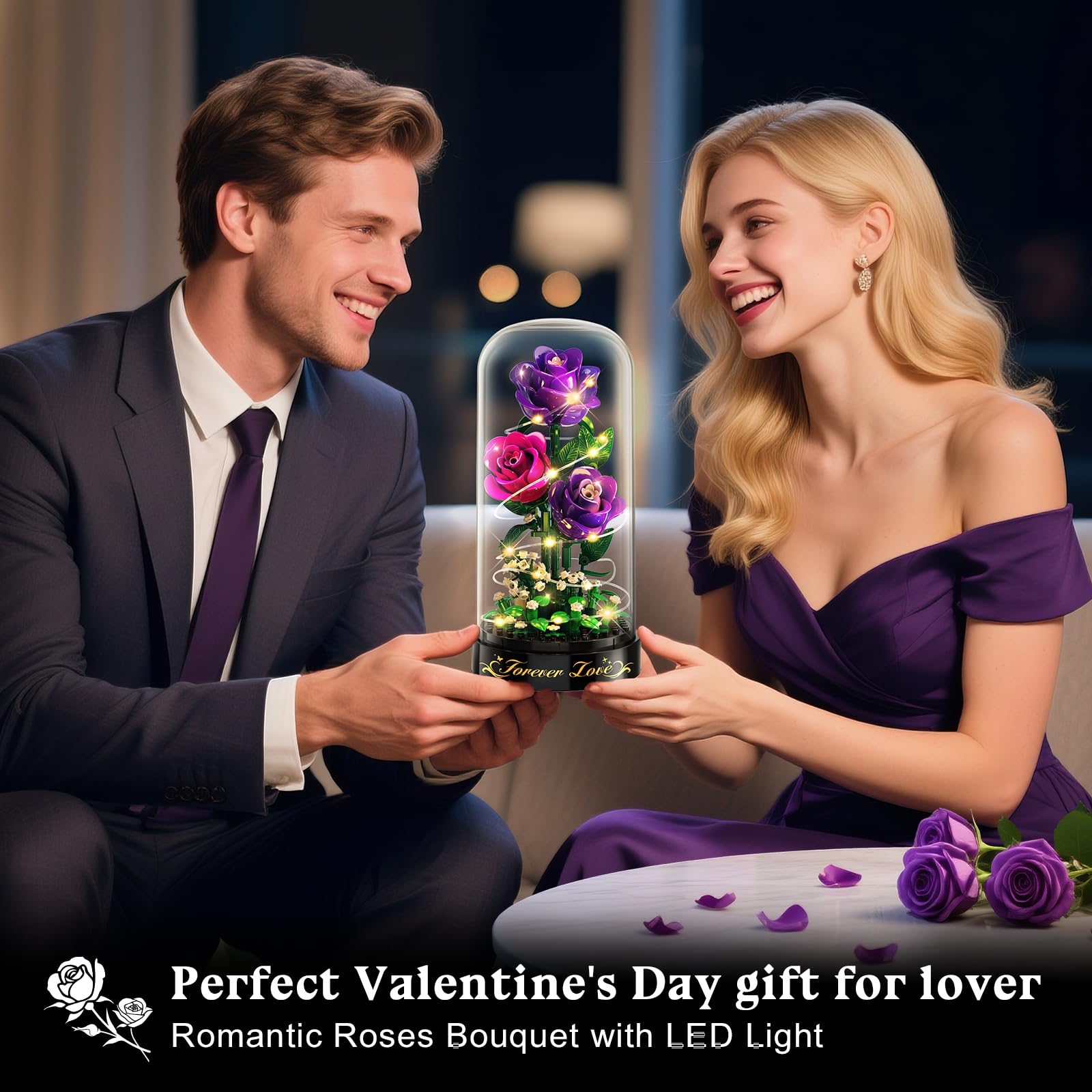 HiWEEGO Flowers Building Set including LED Light & Cover - Image 2