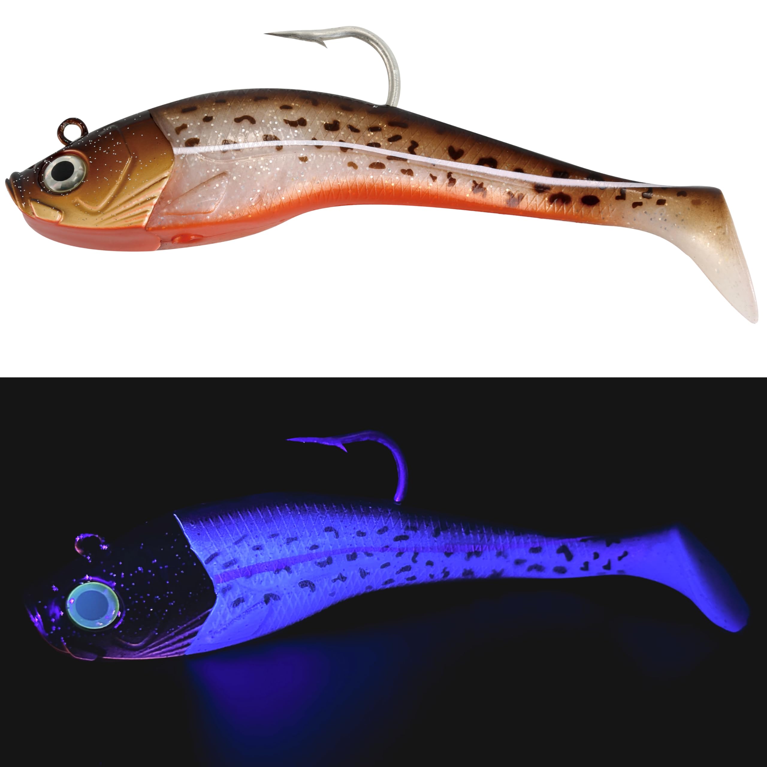 Mega Fishing Norwegen UV Shad Meereskder - Gummifisch + Jigkopf - Dorsch  Kder - 20cm / 300g & 26cm / 440 g (Dorsch UV - 20cm / 300g) : Amazon.de:  Sport & Freizeit