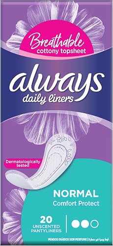 Always Pantyliners Normal Unscented 20s
