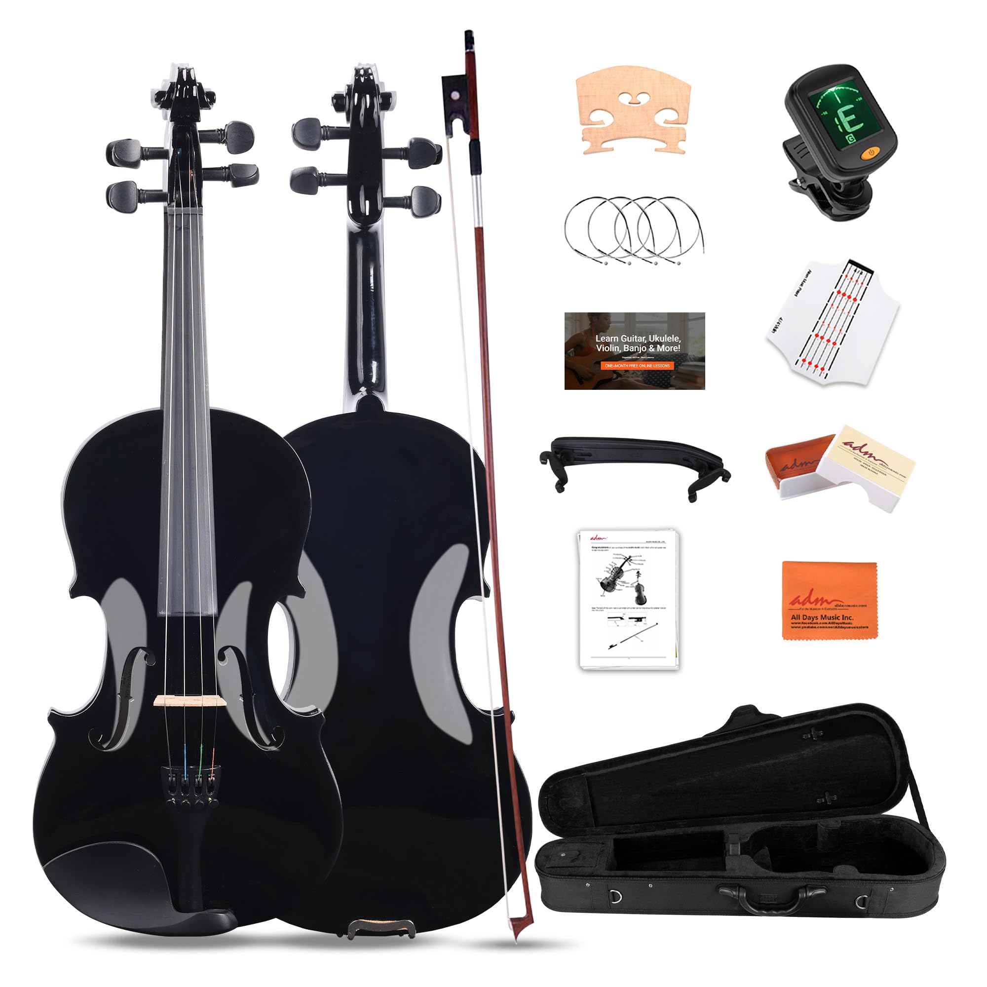 Amazon.com: ADM Acoustic Violin for Kids Beginners, 4/4 Full Size
