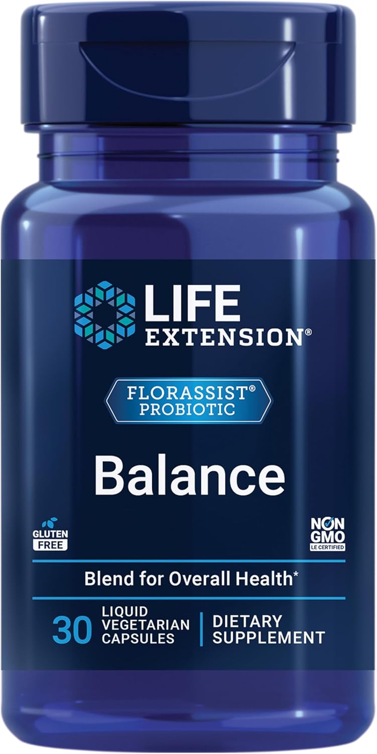 Life Extension FLORASSIST Balance Probiotic – 7 Strains 15 Billion CFUs – Probiotics Supplements for Men and Women – Digestive Health Support – Once Daily, Non-GMO, Vegetarian – 30 Capsules Life Extension FLORASSIST Balance Probiotic – 7 Strains 15 Billion CFUs – Probiotics Supplements for Men and Women – Digestive Health Support – Once Daily, Non-GMO, Vegetarian – 30 Capsules