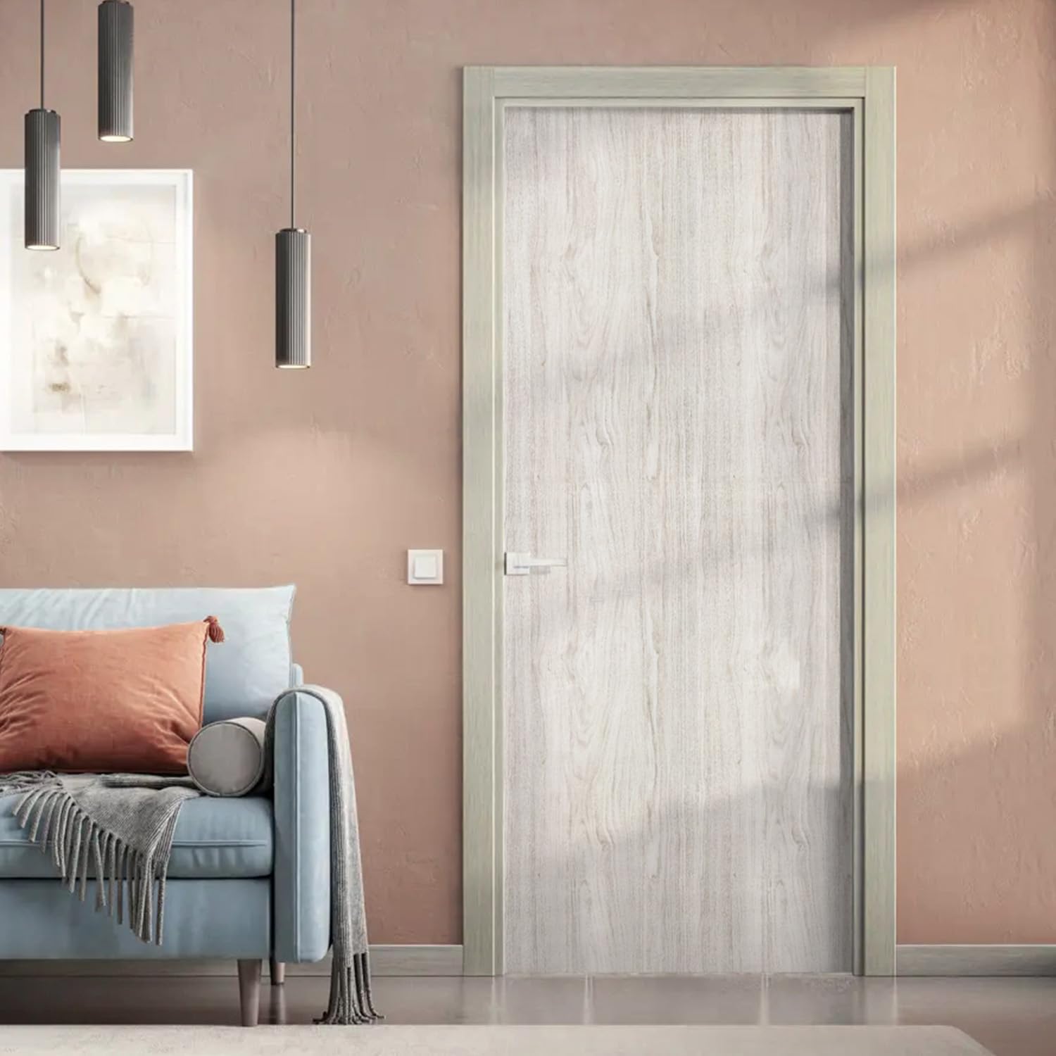 Orainege Wood Grain Contact Paper Peel and Stick Wallpaper 17.7inx196.8in Beige Wood Contact Paper for Cabinets Kitchen Countertop Furniture Waterproof Self Adhesive Wallpaper Removable Easy to Clean