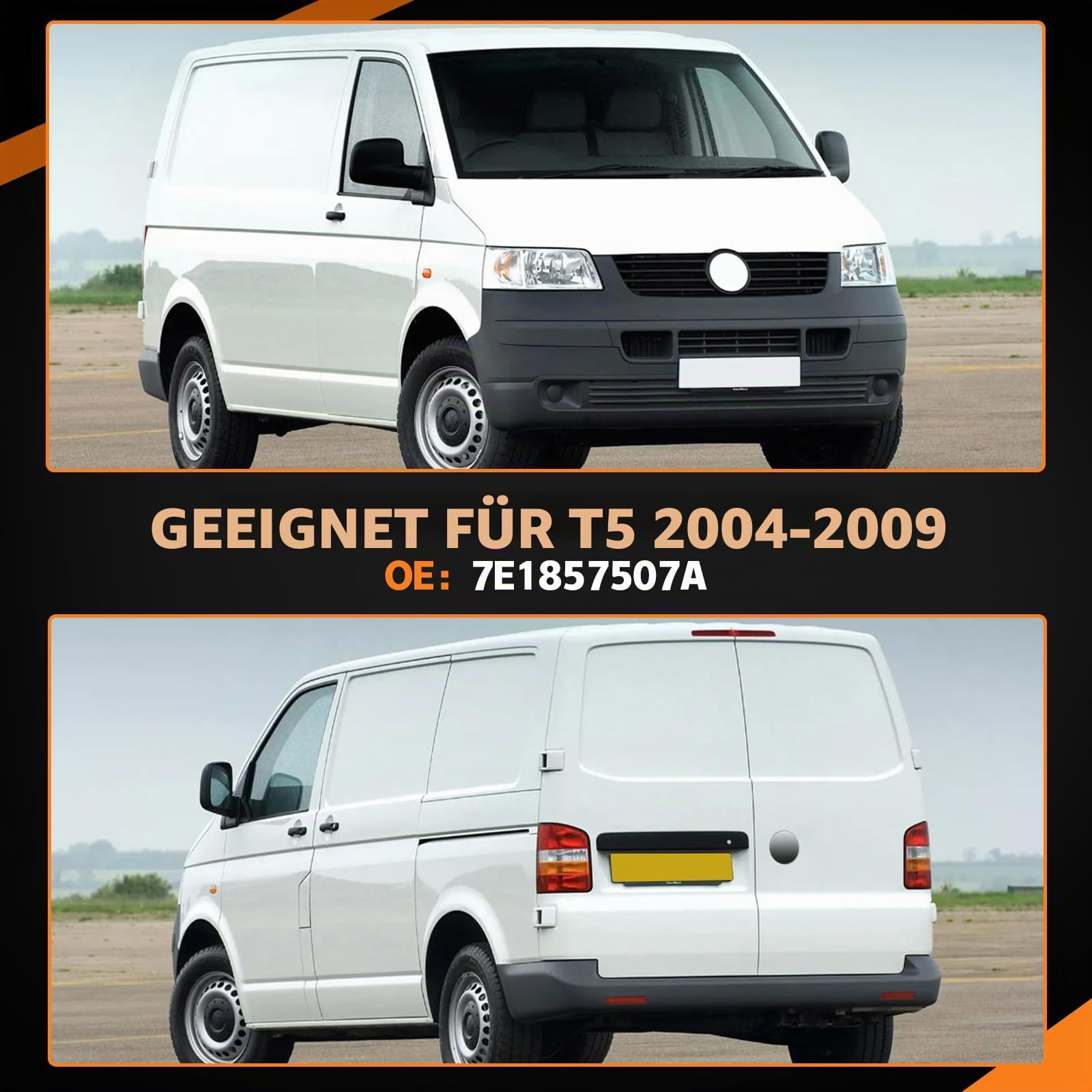Außenspiegel Spiegel Links Ersatz für VW T5 2004-2009 Elektrisch, Seitenspiegel Komplettsets mit Konvex Beheizt Glas, Ersatz OE#7E1857507A