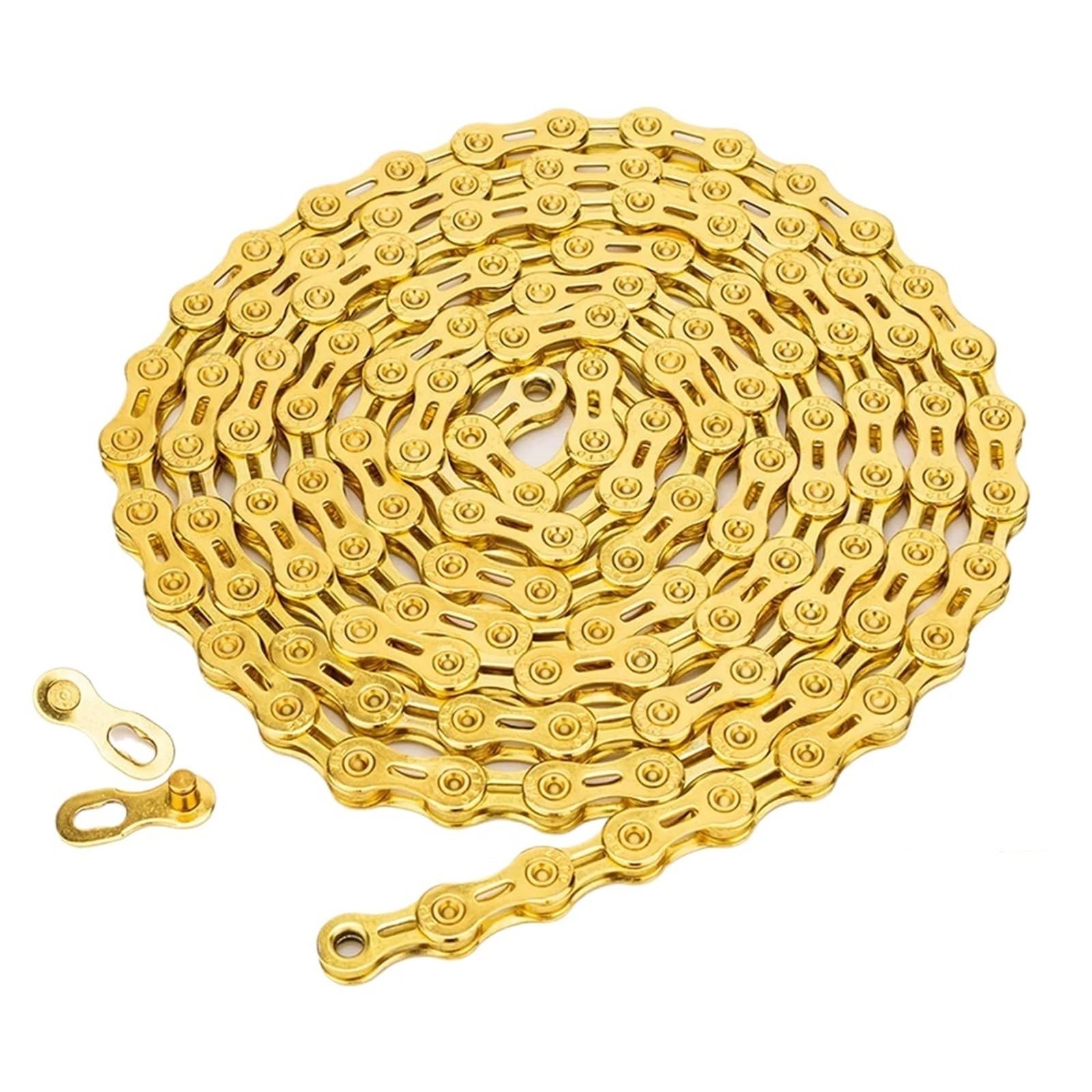 Generico Catena for Bicicletta Dorata 6 7 8 9 10 11 12 velocità Universale for MTB E Bici da Strada con Connettore Rapido A Maglia Mancante