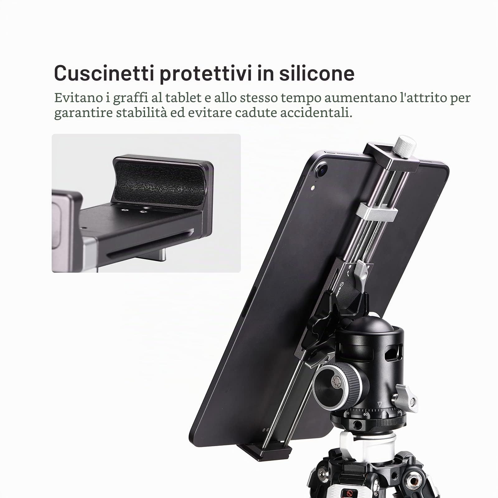 SUNWAYFOTO PC-03 Tablet Laptop Mount Smart Phone Staffa Treppiede Staffa Accessori per Ipad Pro Supporto Arca Swiss Stand Universale