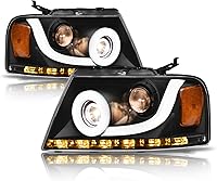 Vista 37 de Alpha Owls 8711378 Projector Headlights With Switchback Sequential LED Bar & Startup Light - Black Amber Fits 2004-2008 Ford F150 / 2006-2008