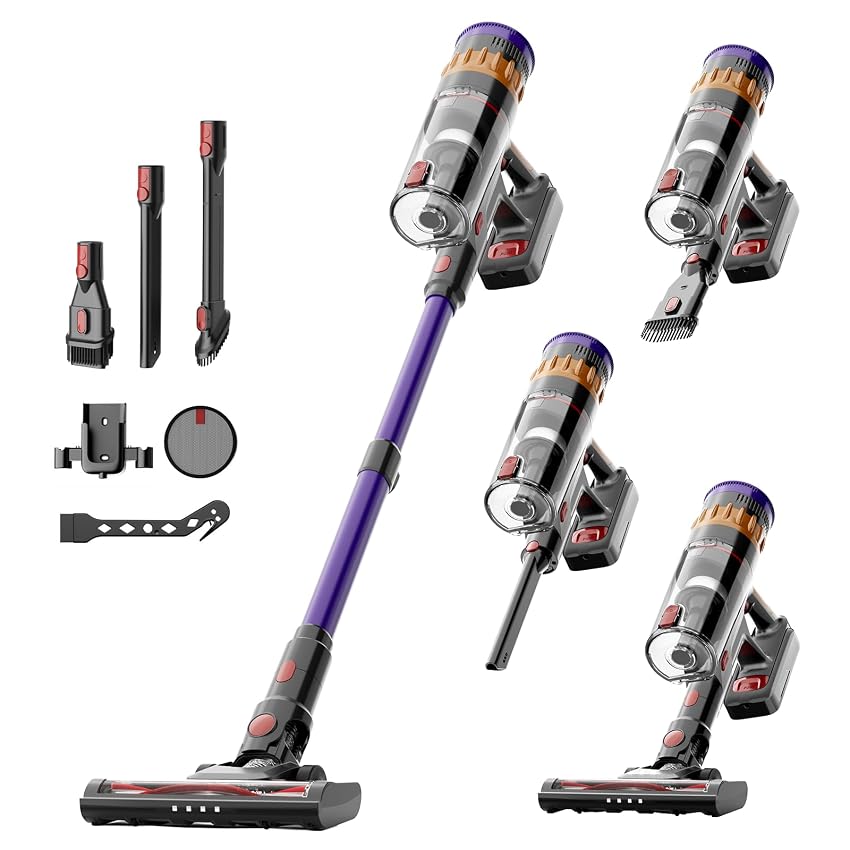 Lefant V1 Aspirapolvere Senza Fili 40000Pa, Scopa Elettrica con LED Touch