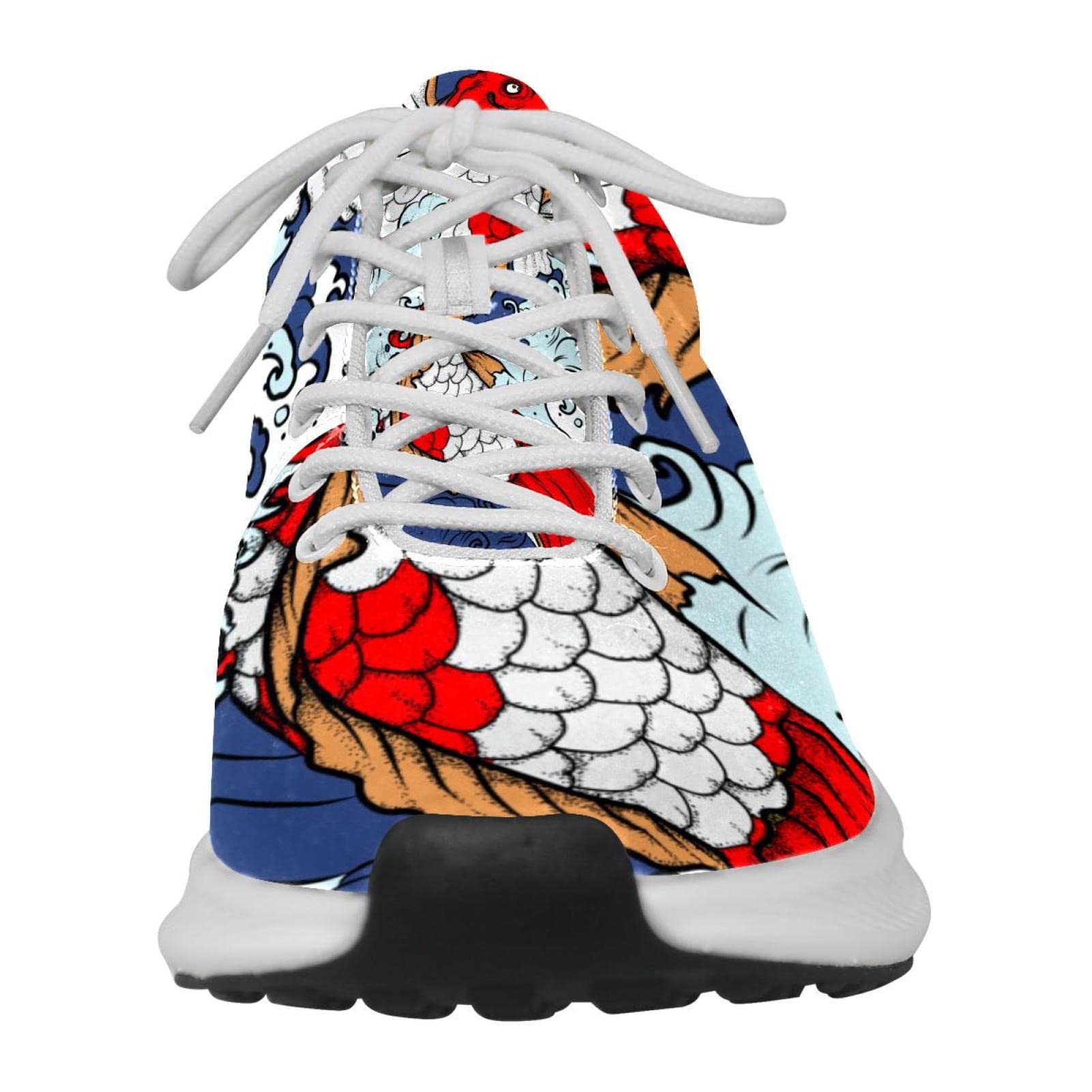 Scarpe da ginnastica uomo personalizzate Scarpe da passeggio leggere Running Athletic Casual Sneakers Giapponese Carp Fish Wave