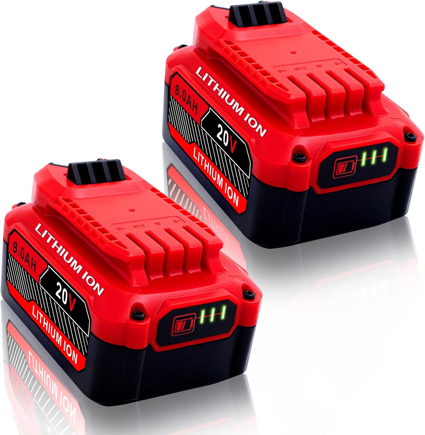 Upgrade 2-Pack 3.0Ah Batteries Replacement for Craftsman 20V Battery Compatible with Craftsman CMCB205 CMCB204 CMCB206 CMCB202 CMCB201 20V Cordless Power Tools