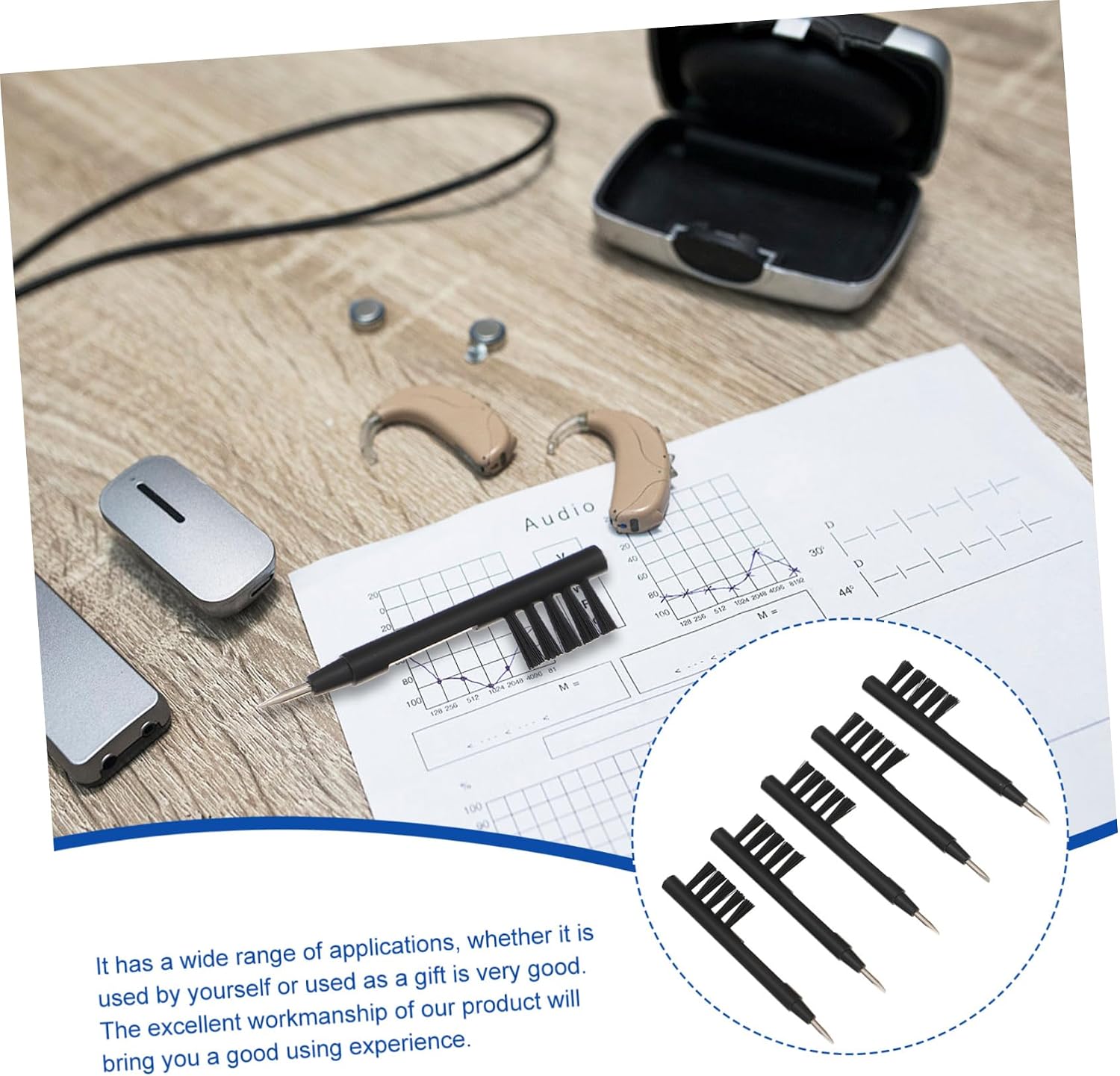 5Pcs Cleaning Tools Cleaning Brush and Screwdriver for Hearing Amplifier Maintenance Durable and Portable Accessories for Personal Care