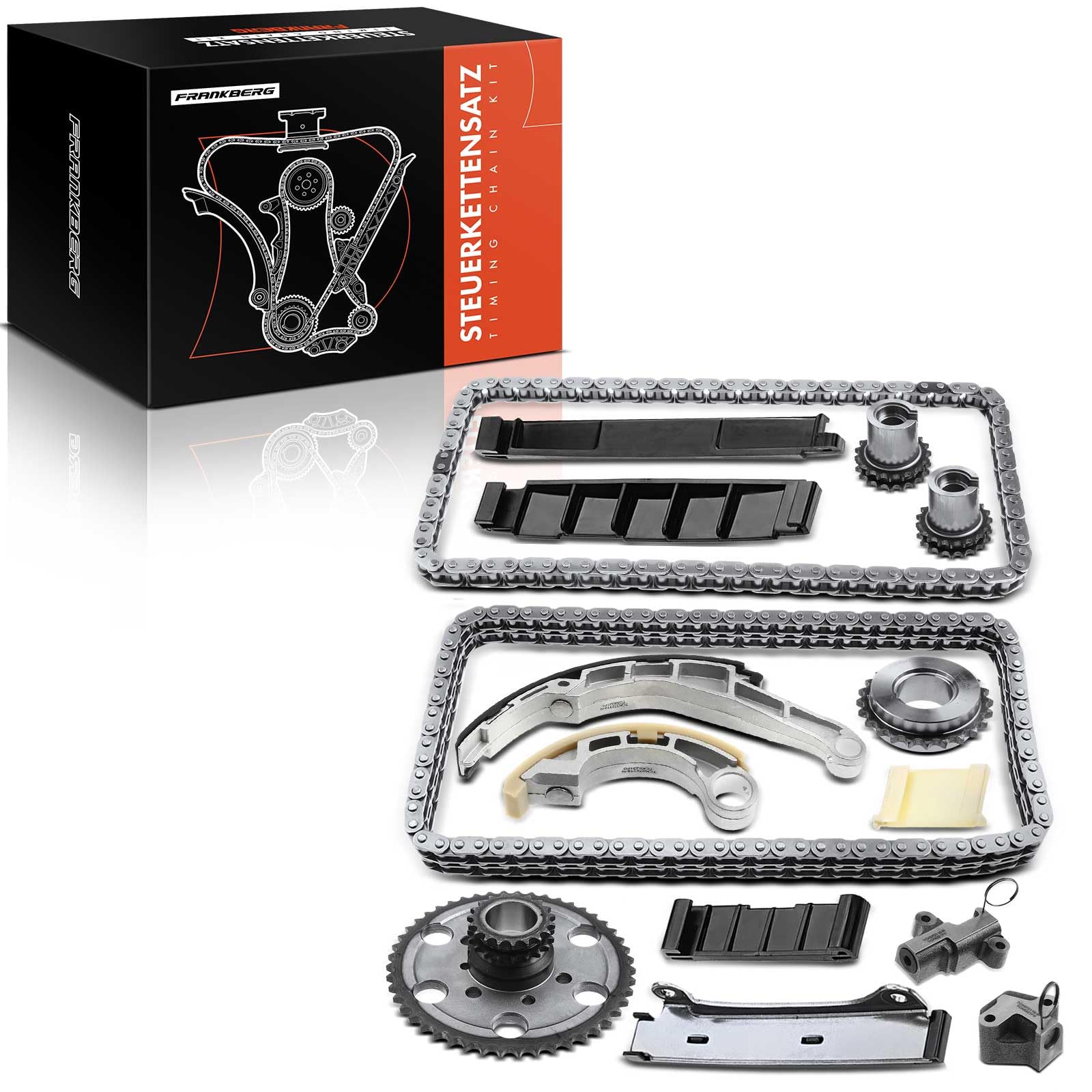 Frankberg Kit de cadena de distribución 13028AD212 | Compatible con: Camioneta NP300 D22, Navara D40 NP300, Recogida D22, Navara D22, NP300 Navara plataforma/chasis D40