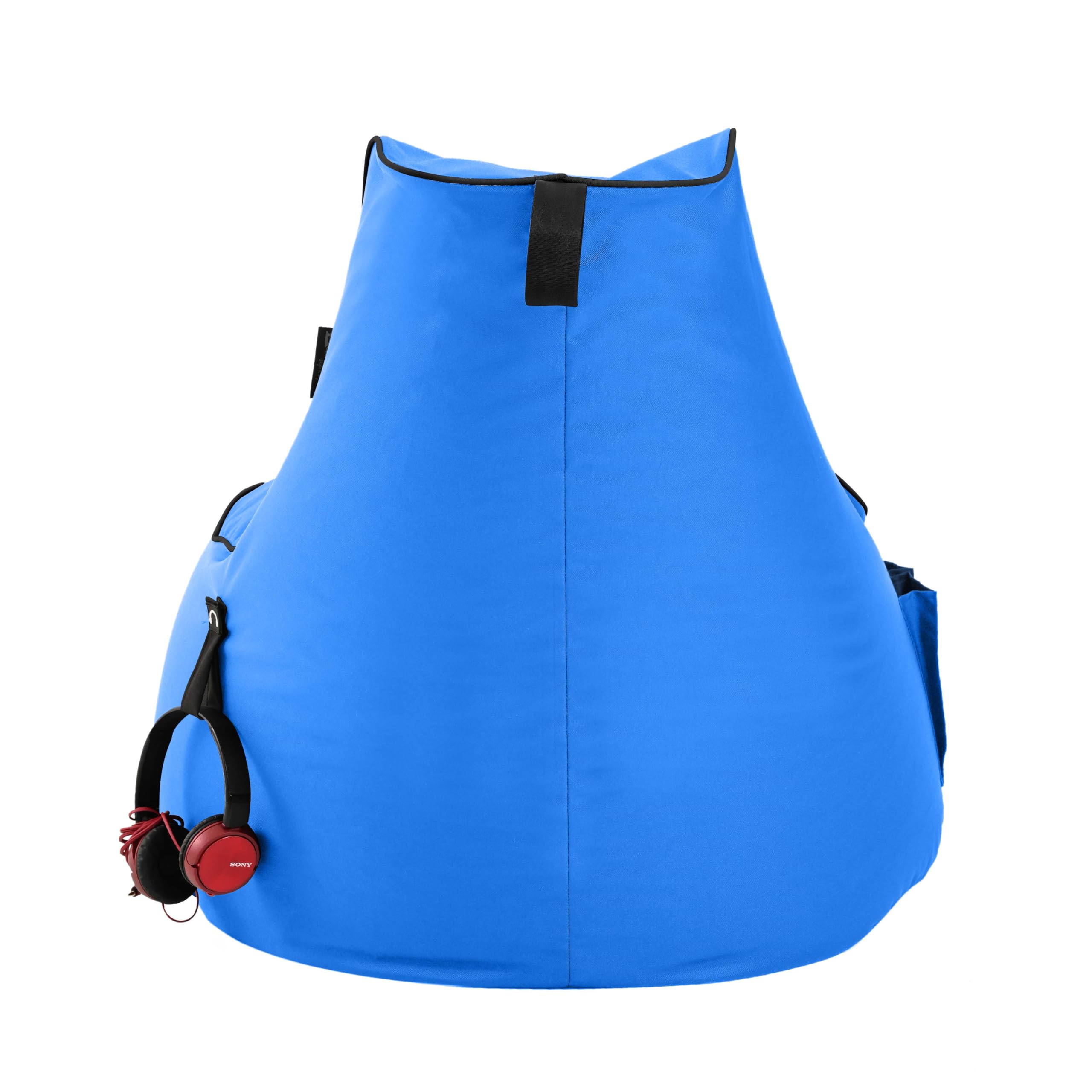 BuBiBag Gaming Sitzsack JokerBag mit Anschluss & Taschen, Halterung, Gamer Sessel für Kinder und Erwachsene, Beanbag Indoor Outdoor (Königsblau)
