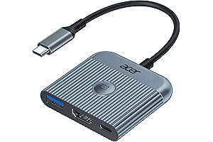 ACER USB-C Multiport AV Adapter: 4K HDMI, 100W Power Delivery
