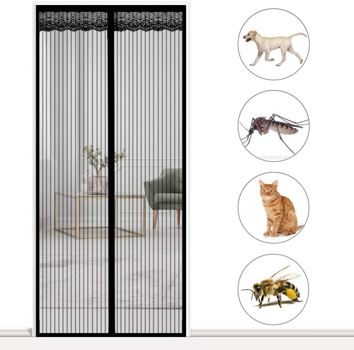 schermo per porta per tenere fuori gli insetti