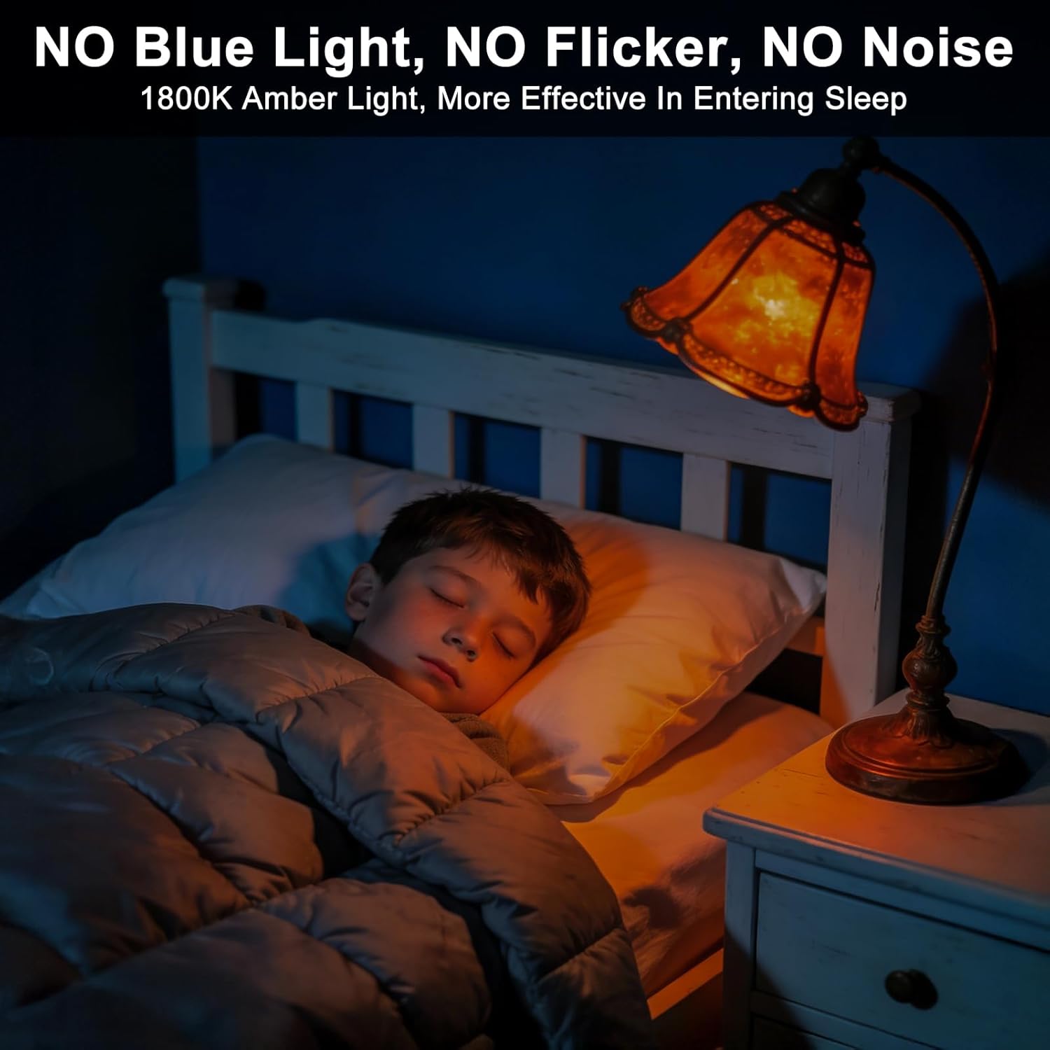 Amber Sleep Light Bulbs 1800K with Remote Control, E26 Blue Light Blocking A19, 12W LED Color Changing Bulb for Sleep Therapy, Baby Nursery, Reading Light
