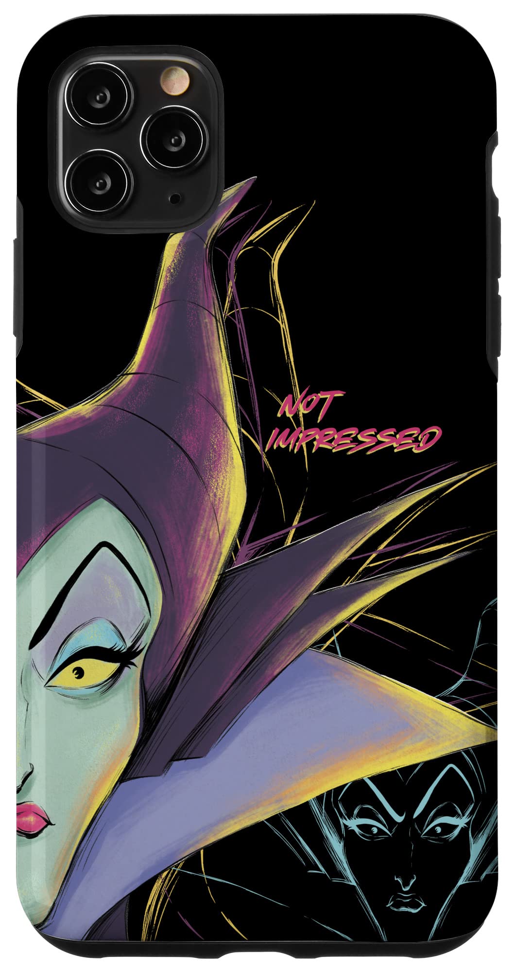 Custodia per iPhone 11 Pro Max Disney Villains Malefica non impressionato Halloween