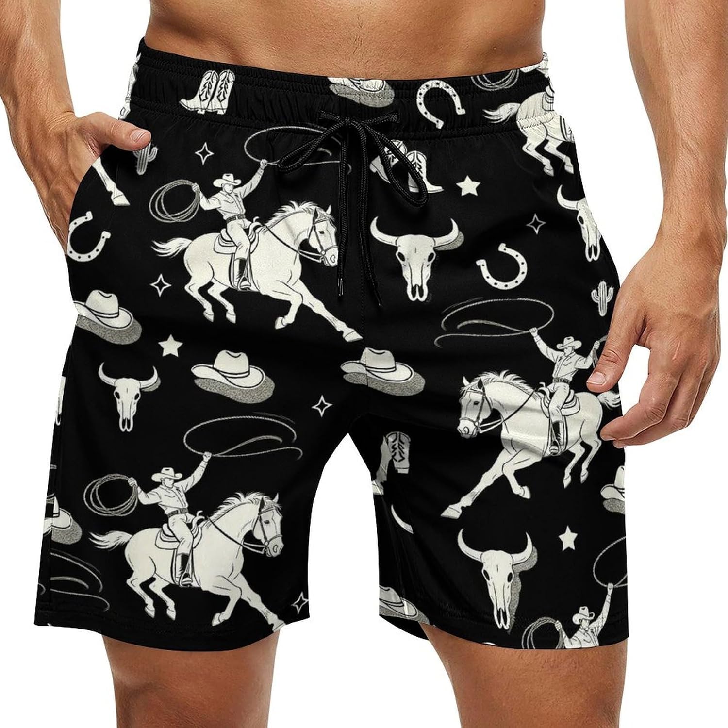 Men Swim Shorts Swimwear Bathing Suits Swimming Trunks Beach Shorts with Pockets