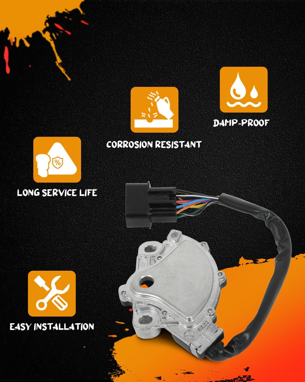 CCIYU Neutral Safety Switch MR263257 Backup Switch Transmission Range Sensor Fit 1998 2000-2006 for Mitsubishi Montero 1999-2004 for Mitsubishi Montero Sport
