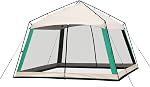 Screen House 10x10 Ft Square Camping Canopy Tent Sun Shade Gazebo Shelter Perfect for Outdoor Activities, Shale Gray