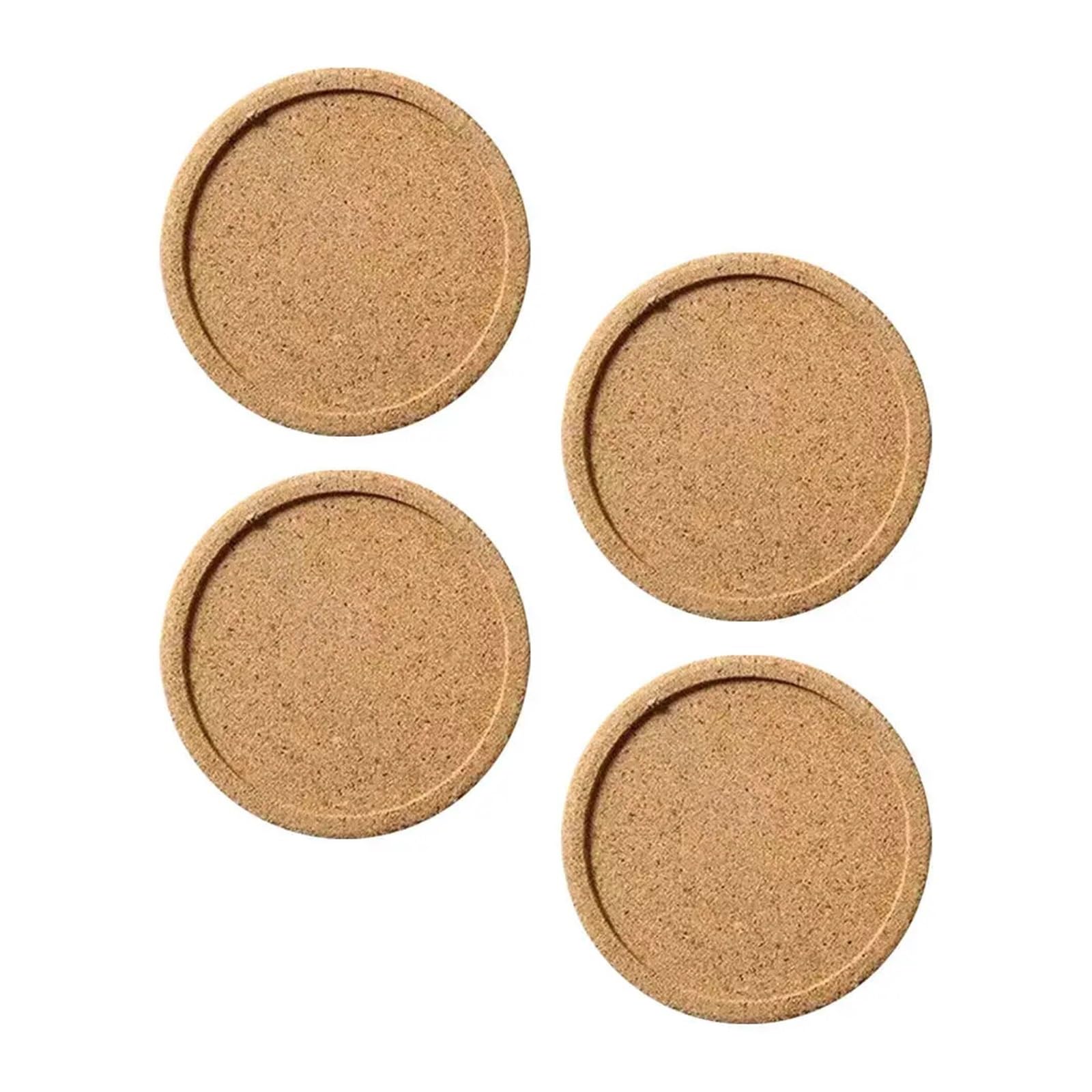 4 Pack Round Cork Coaster For Daily Drink Use