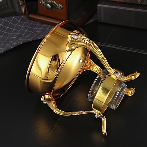 Miniatura 7 de Juego de ollas de café de vidrio con tapa y taza, estilo vintage, hervidor de té frío y caliente para uso doméstico y oficina (dorado)