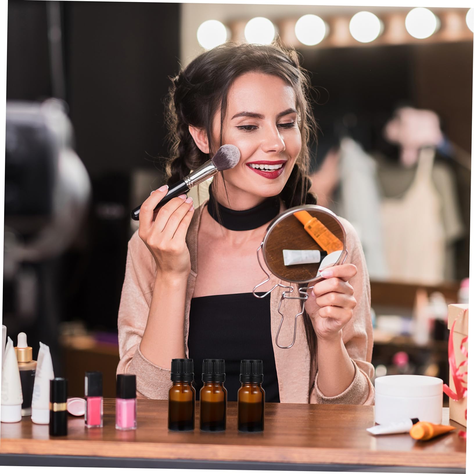 iplusmile Bottiglie per Oli Essenziali 10ml in Vetro, 24 Pezzi Marrone