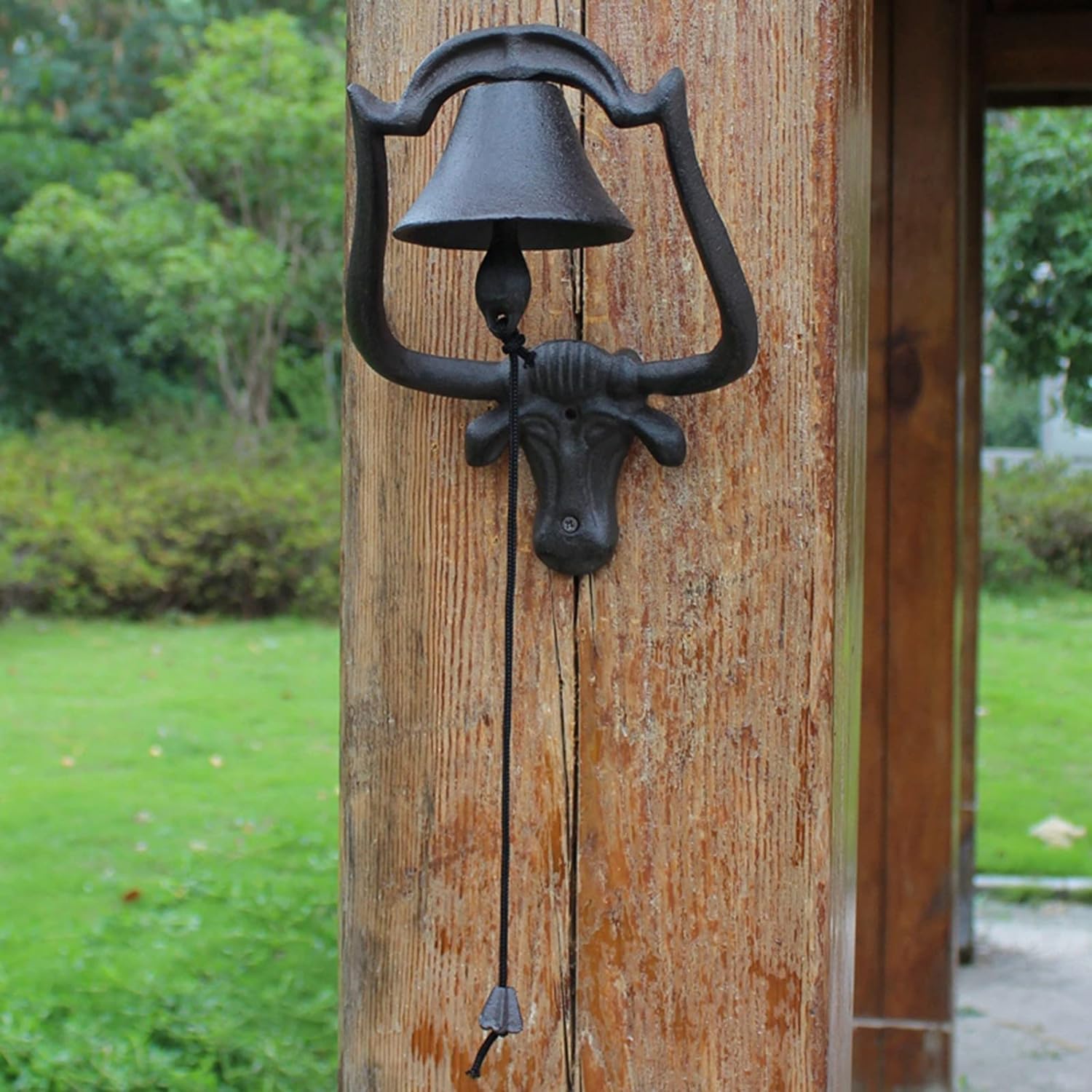 Door Knocker Door Knocker with Bull Head Creativity Door Handle Wrought Iron Handcrafted Wall Hanging Doorbell Vintage Door Ring Knocker Unique