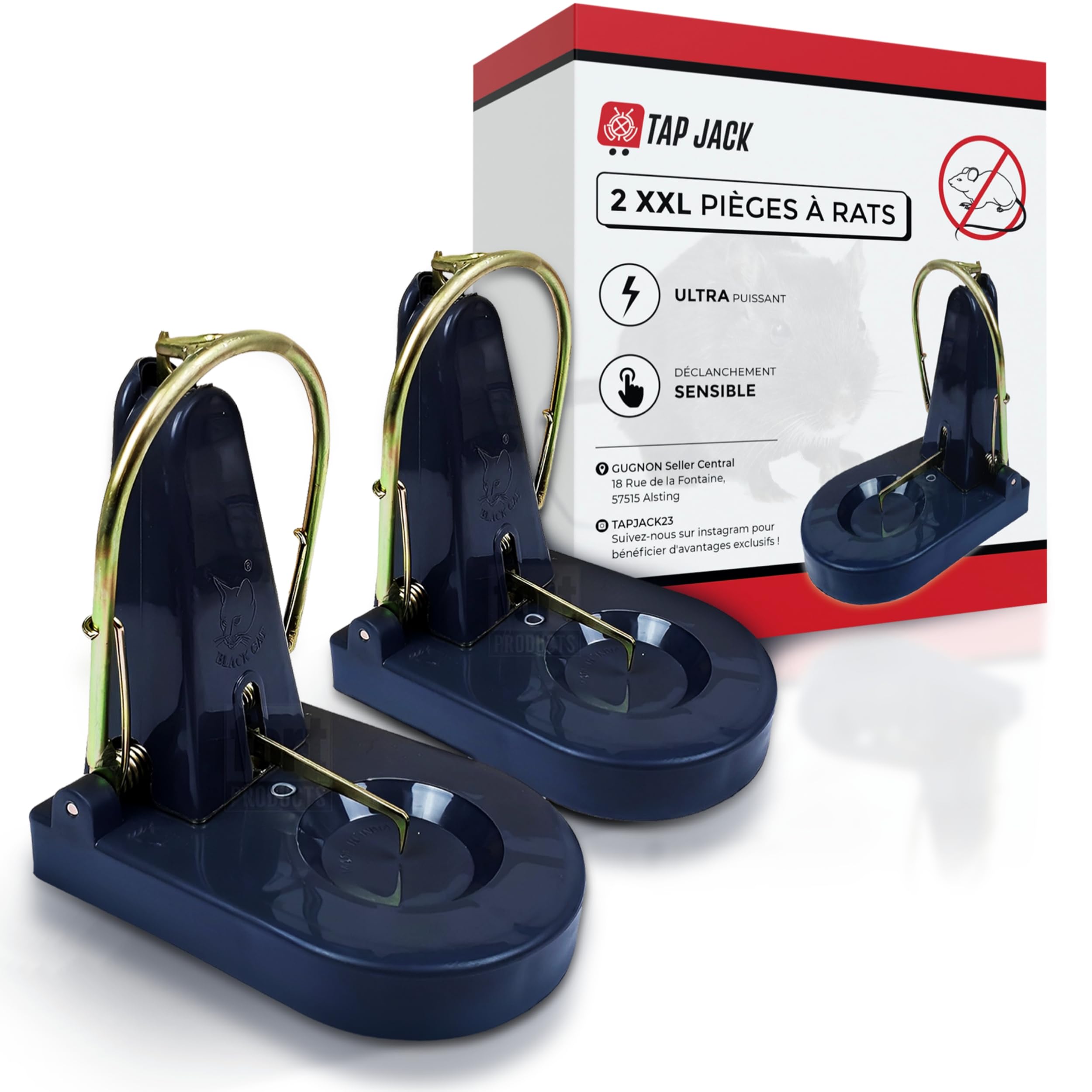 Tapettes à rats et souris professionnels puissant piège XXL anti nuisible
