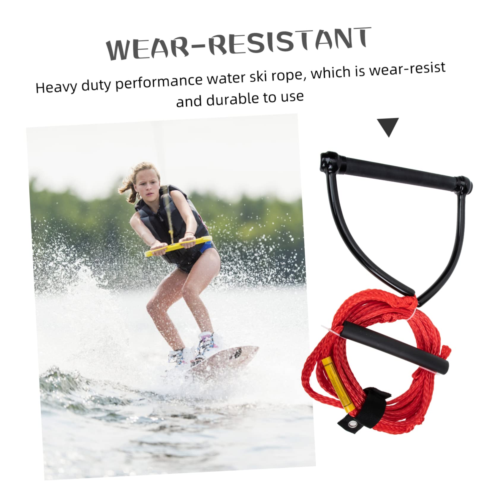 Mipcase Water Skiing Rope Wakeboard Harness Tube Rope for Watersports Easy to Hold Handle Lightweight Compact Design