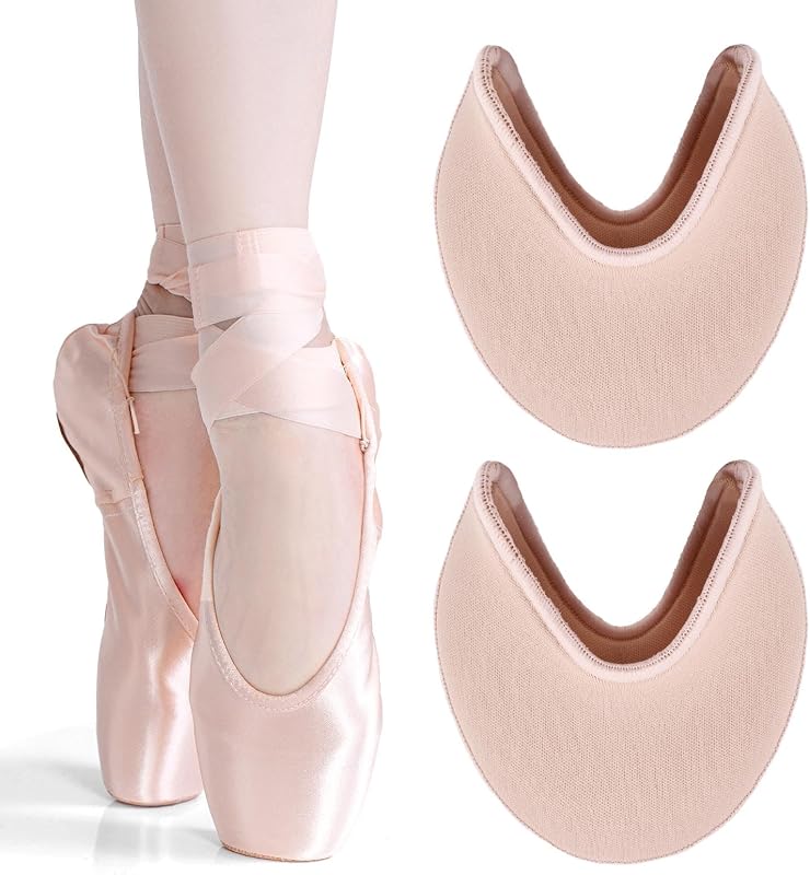 Ballet Dance Pointe Shoe Socks Pad, Toe Pads for Pointe Shoes, Anti-Slip Toe Half Socks, Relief Forefoot Pain Point Shoes Ballet Slipper(Color:Pink)