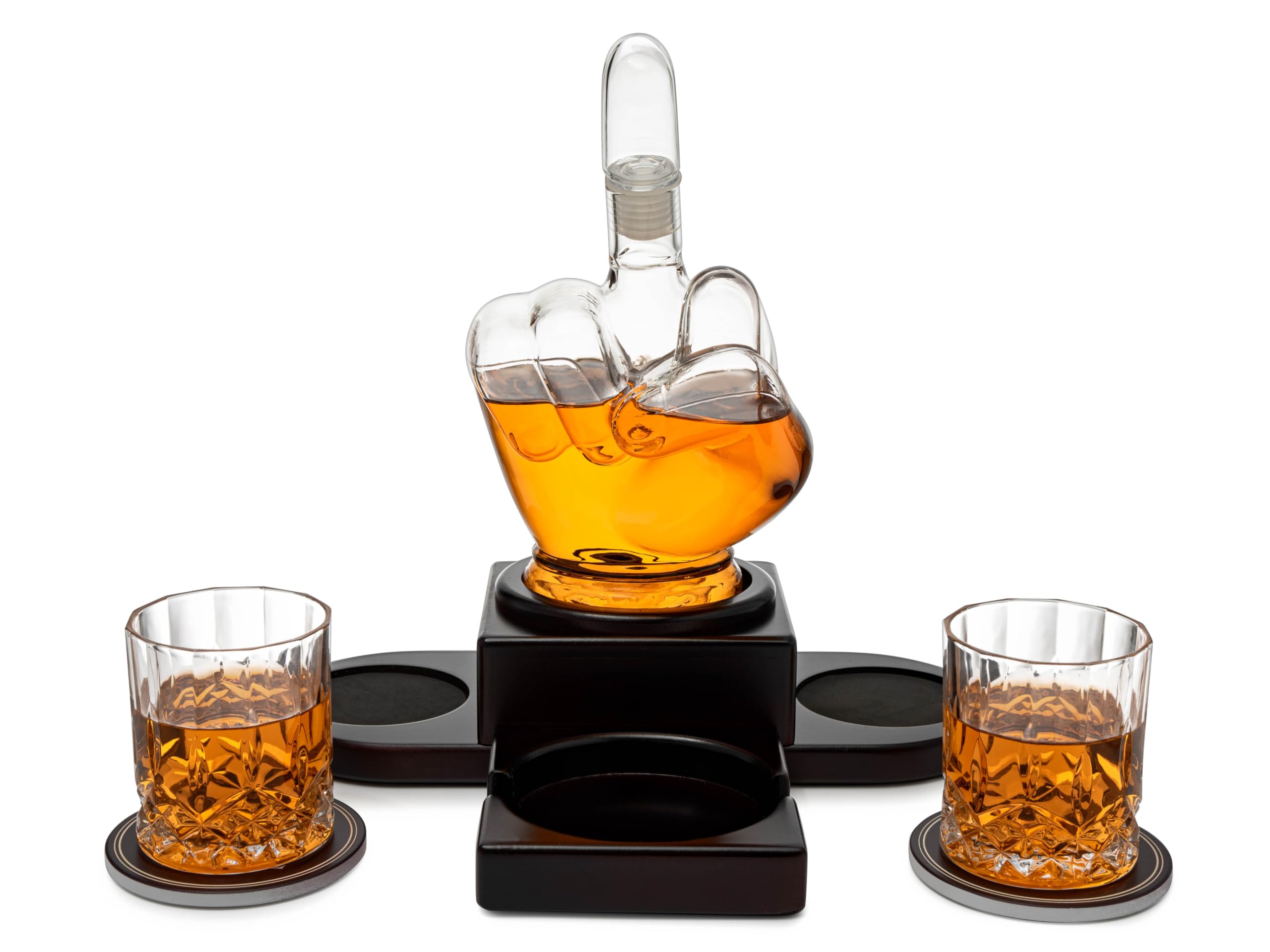 Carafe à décanter pour doigt d'honneur - Cadeau amusant - Pour whisky ou vin
