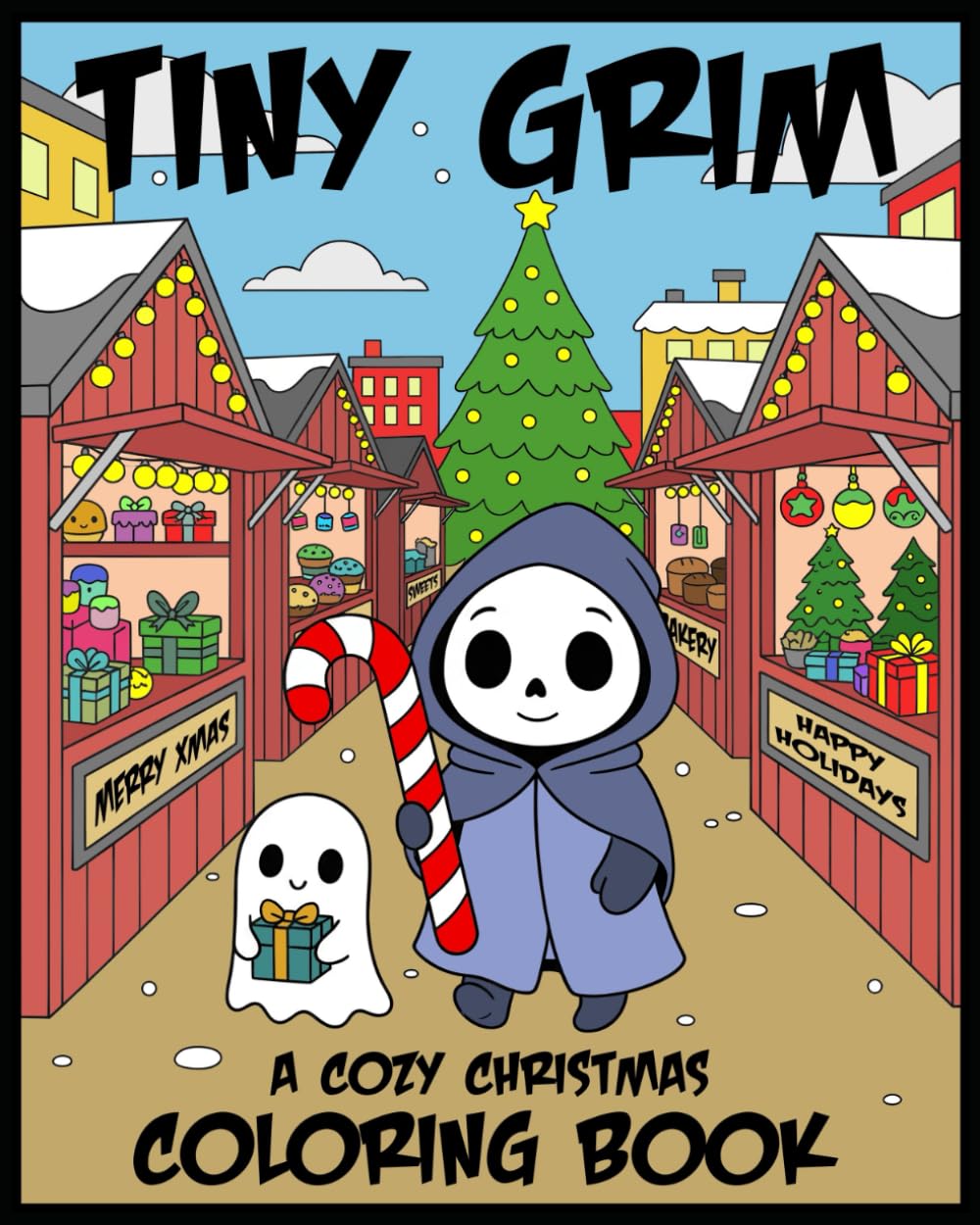 Tiny Grim - A Cozy Christmas: Coloring Book
