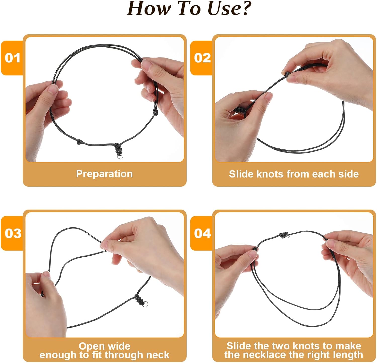 15 PCS Adjustable Leather Necklace Cord Vintage Black Rope Handmade Choker Adjustable Double Knotted Necklaces String Rope Chain Choker with Metal Ring for Men Women Hanging Pendants Jewelry Making - Image 5