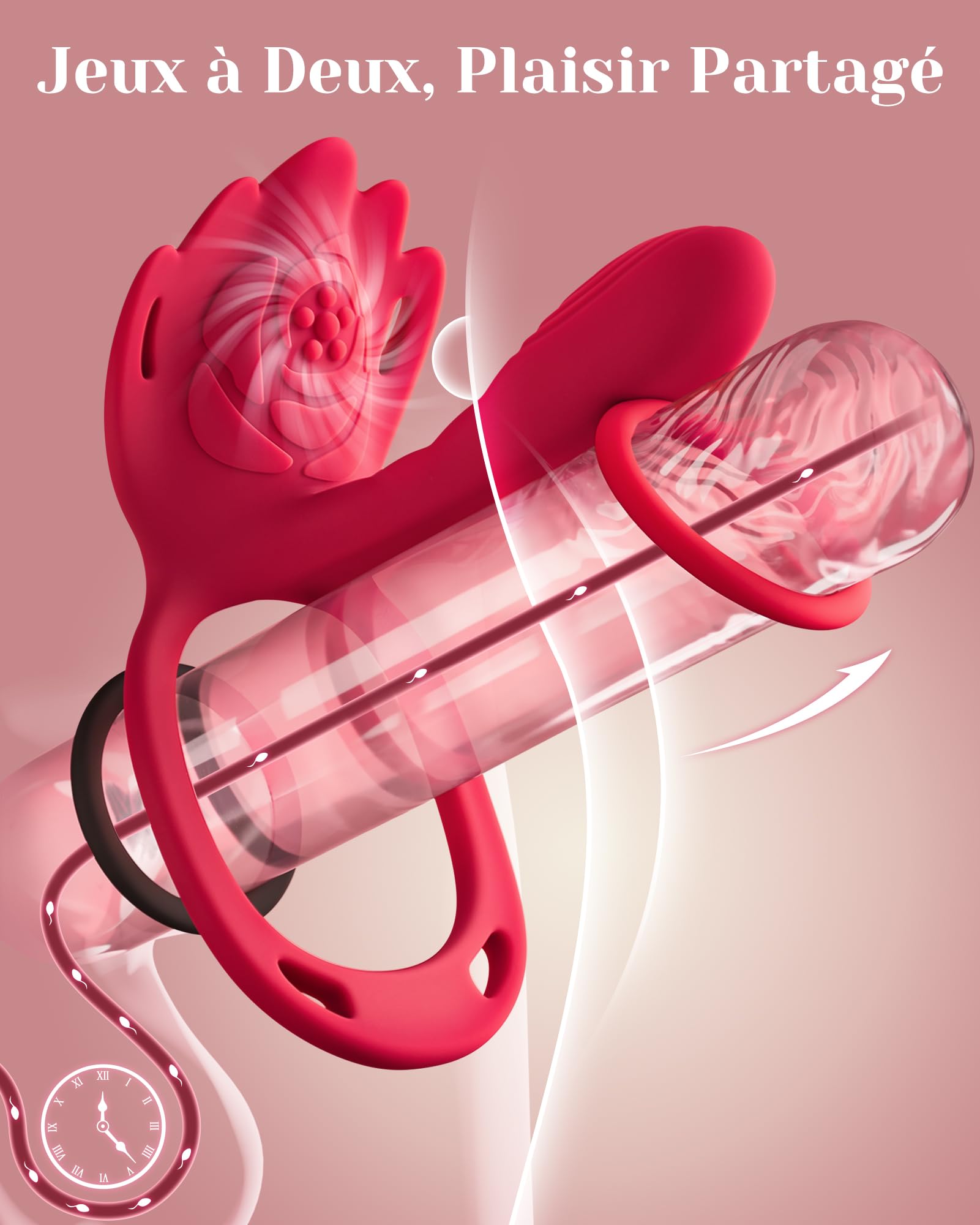 Sextoyse Couple Plaisir à Distance Puissant Vibrant Mains Libres Sex Toys | 9 Modes Portable Télécommande Vibromasseur Clitoridien 3 en 1, Vibromasseurs Feminin Sextoy, Gode Femme Sex Vibro-masseur