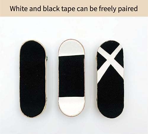 Miniatura 5 de Fingerboard Foam Grip Tape, Finger Skateboard Griptape 40mmX110mm (16pcs Black 8pcs White)