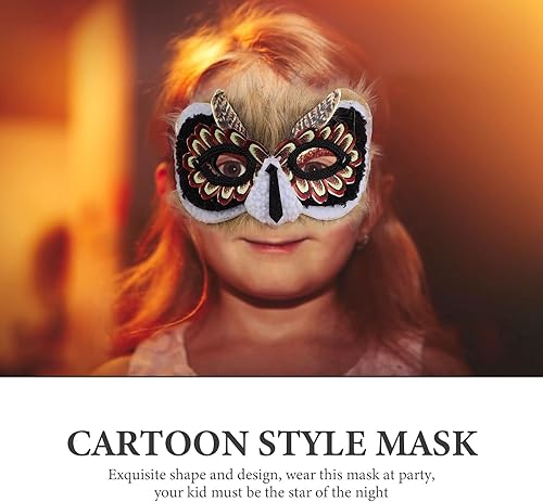 Miniatura 6 de LUOZZY Máscara de búho, máscara de búho, máscara de animales, máscara de rendimiento para fiestas para niños