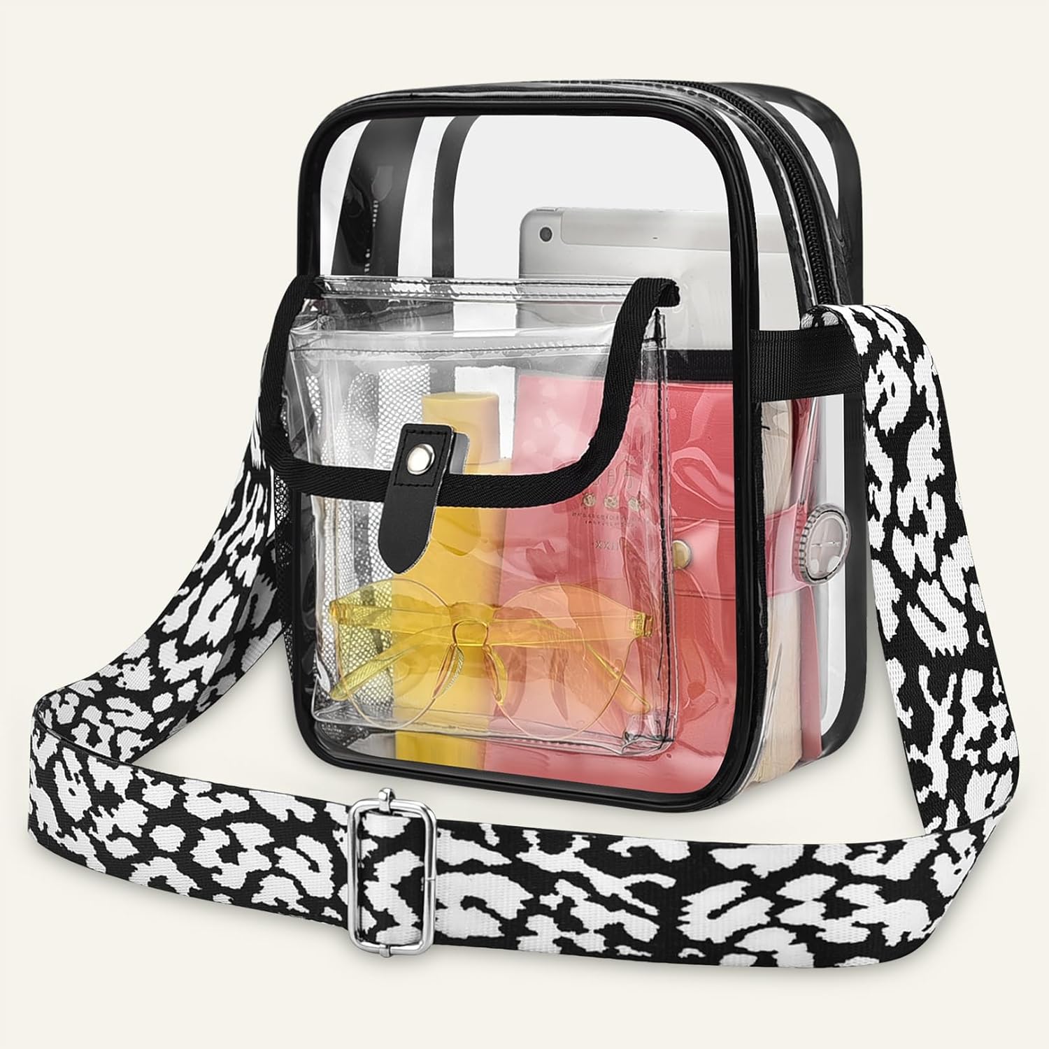 SPODEARS Clear Crossbody Bag for Stadium, Concert, Festival & More - Adjustable Shoulder Strap & Bottle Holder - Image 8
