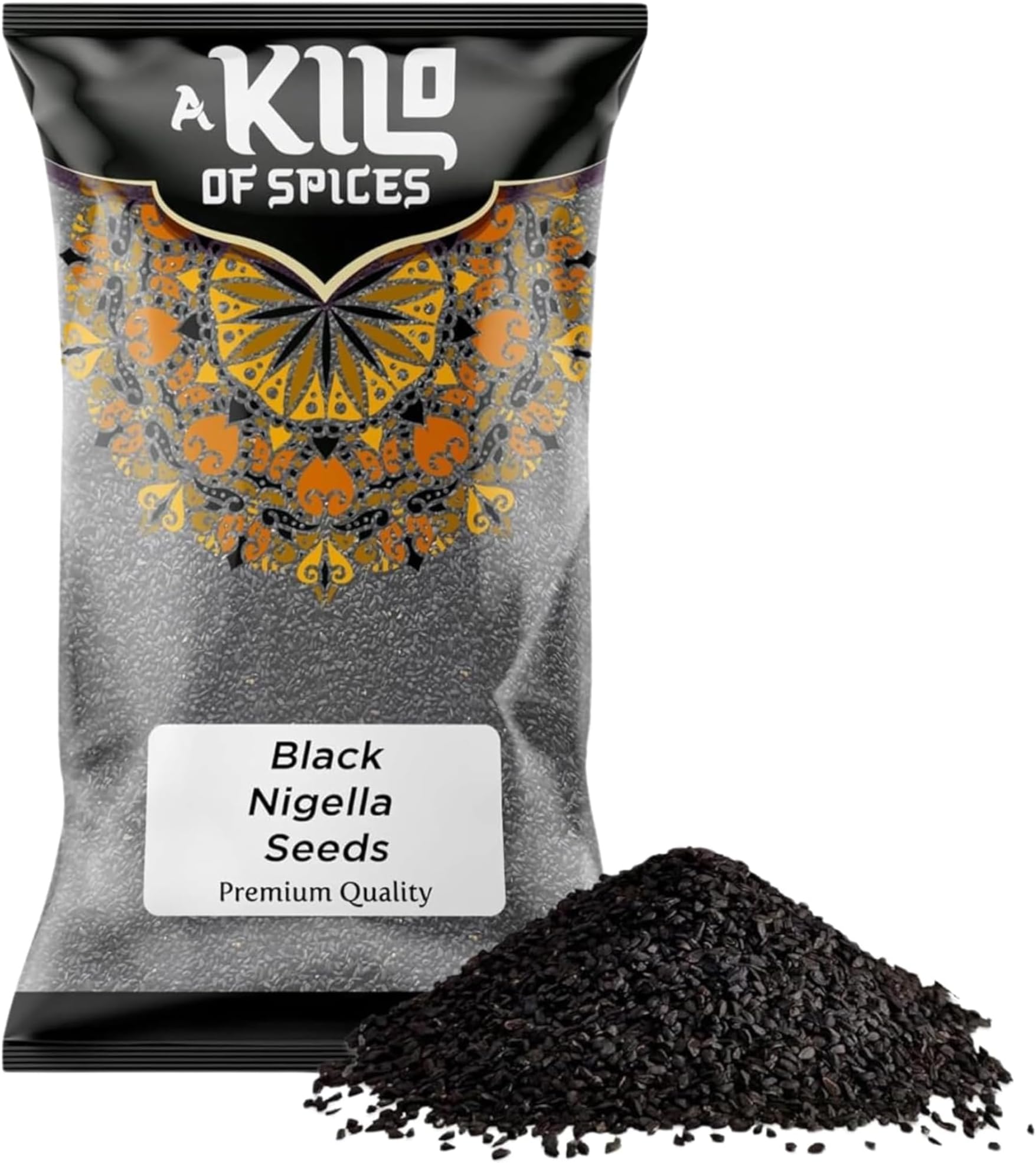A Kilo of Spices | Premium Black Nigella Sativa Seeds (Kalonji) 1 Kg | Pure and Potent | Superfood for Immune Support, Digestive Health, and Culinary Delights | Pure Nigella Seeds
