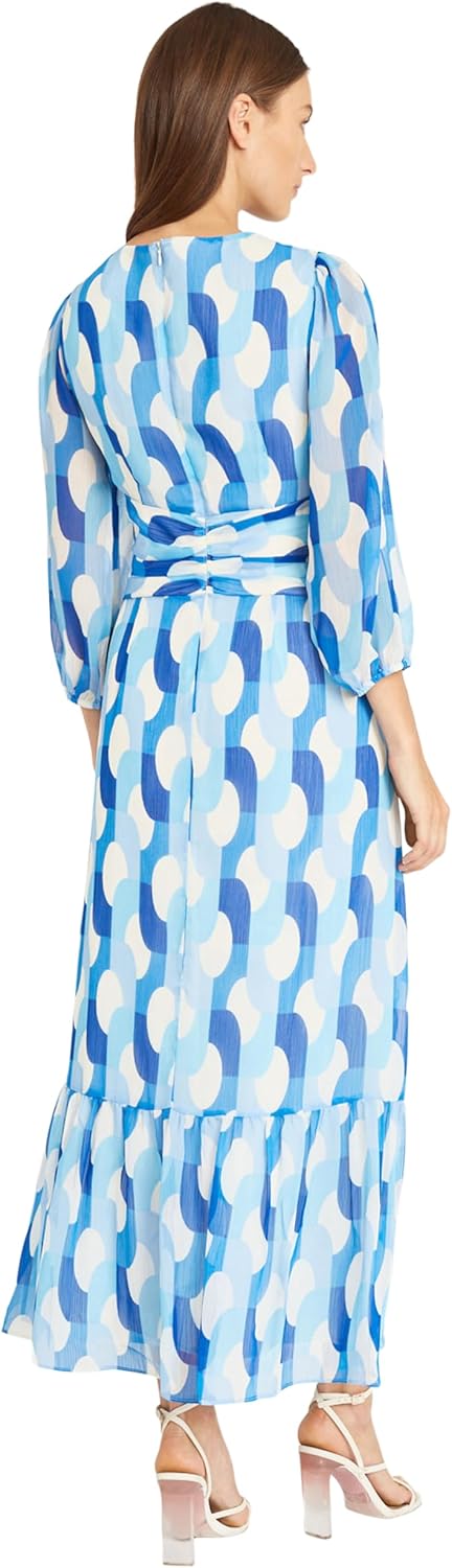 Donna Morgan Womens V-Neck Empire Waistband Maxi - Image 3