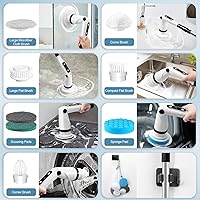 Vista 7 de iezfix Limpiador eléctrico giratorio X01 + cepillo de limpieza eléctrico X03