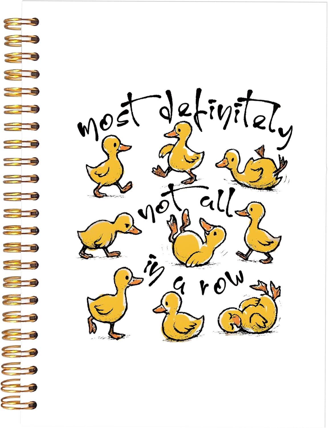 Duck Gifts, Funny Mental Health Notebook Journal, Mental Health Motivational Notebooks for Note Taking, Duck Gifts Journal, Sarcastic Hardcover Spiral Notebook 5.5x8.3in