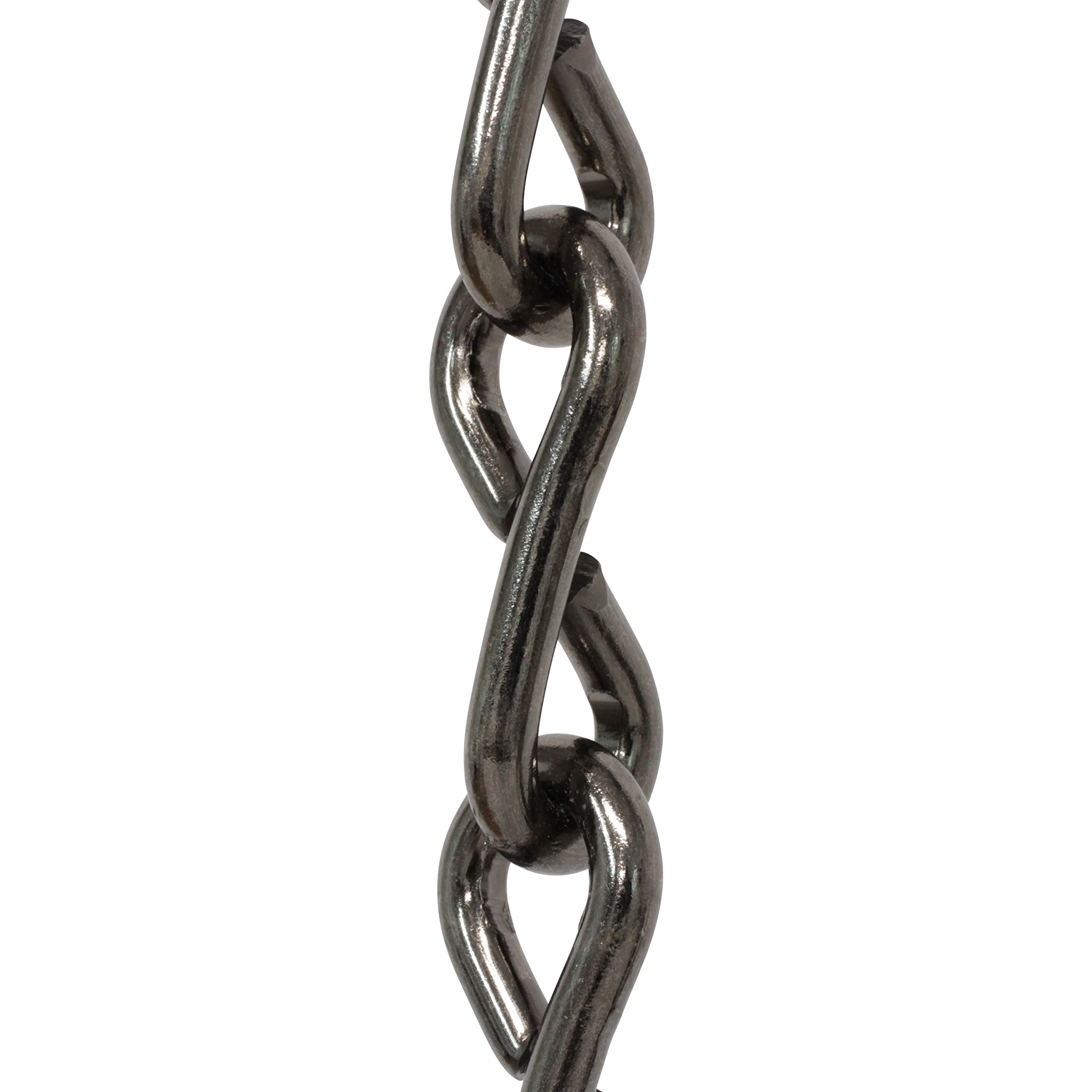 RCH Hardware CH-S50-06-GUN Steel Basket Chain 5 Gauge, Gunmetal (1 Foot)