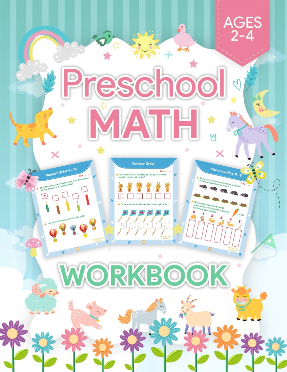 Preschool Math Workbook Ages 2-4: A Fun Toddler Workbook With Engaging Activities for Kids Ages 2-4, Preschool Learning Adventures!