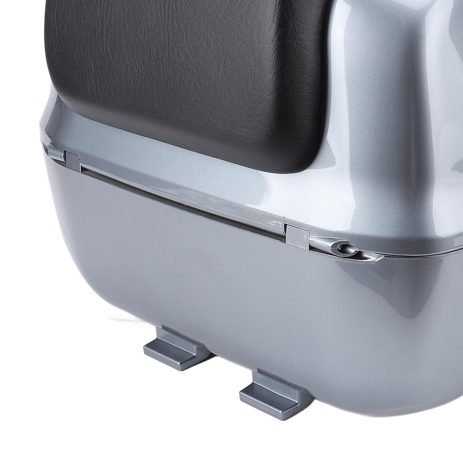 Jeffergarden Kufer na Kufer Motocyklowy ABS Tylny Bagażnik 33L z płytą dolną Wodoodporny Bagażnik Oparcie z Zamkiem Szyfrowym do Skuterów Rowery Elektryczne (GRAY)