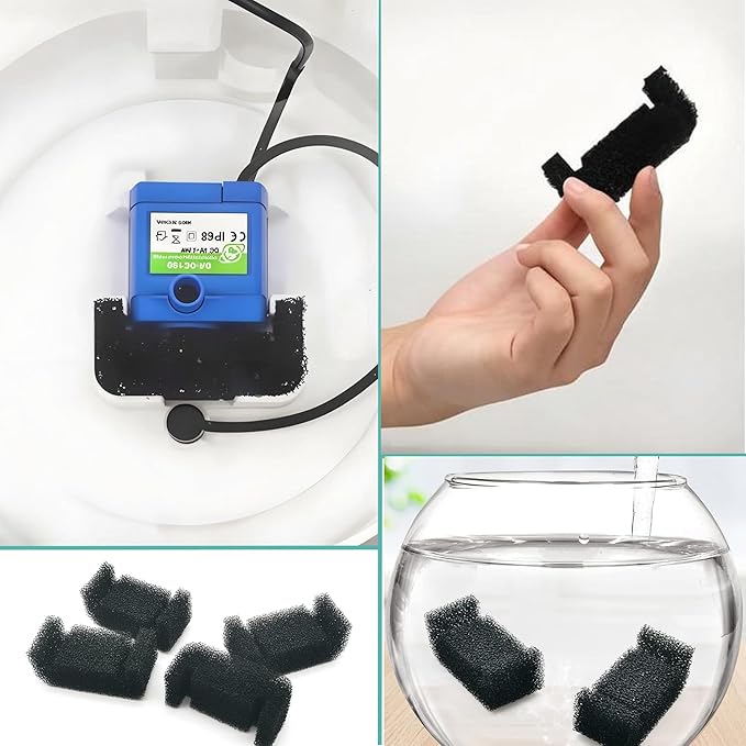 6 Filtros de Esponja para Fuente de Gato, Compatible con DC-DR-160 miniatura 4