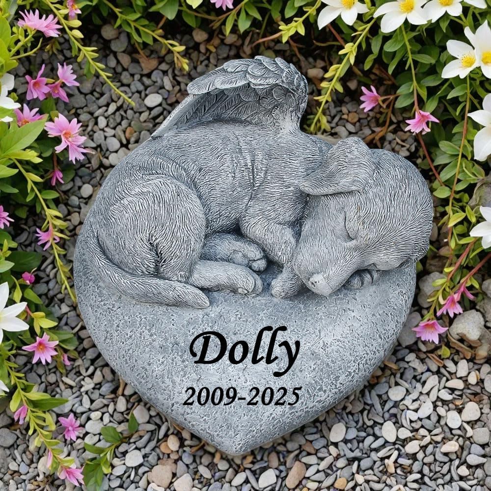 Regalos conmemorativos for Perros Personalizados Lápida de Piedra Conmemorativa for Perros en Forma de corazón