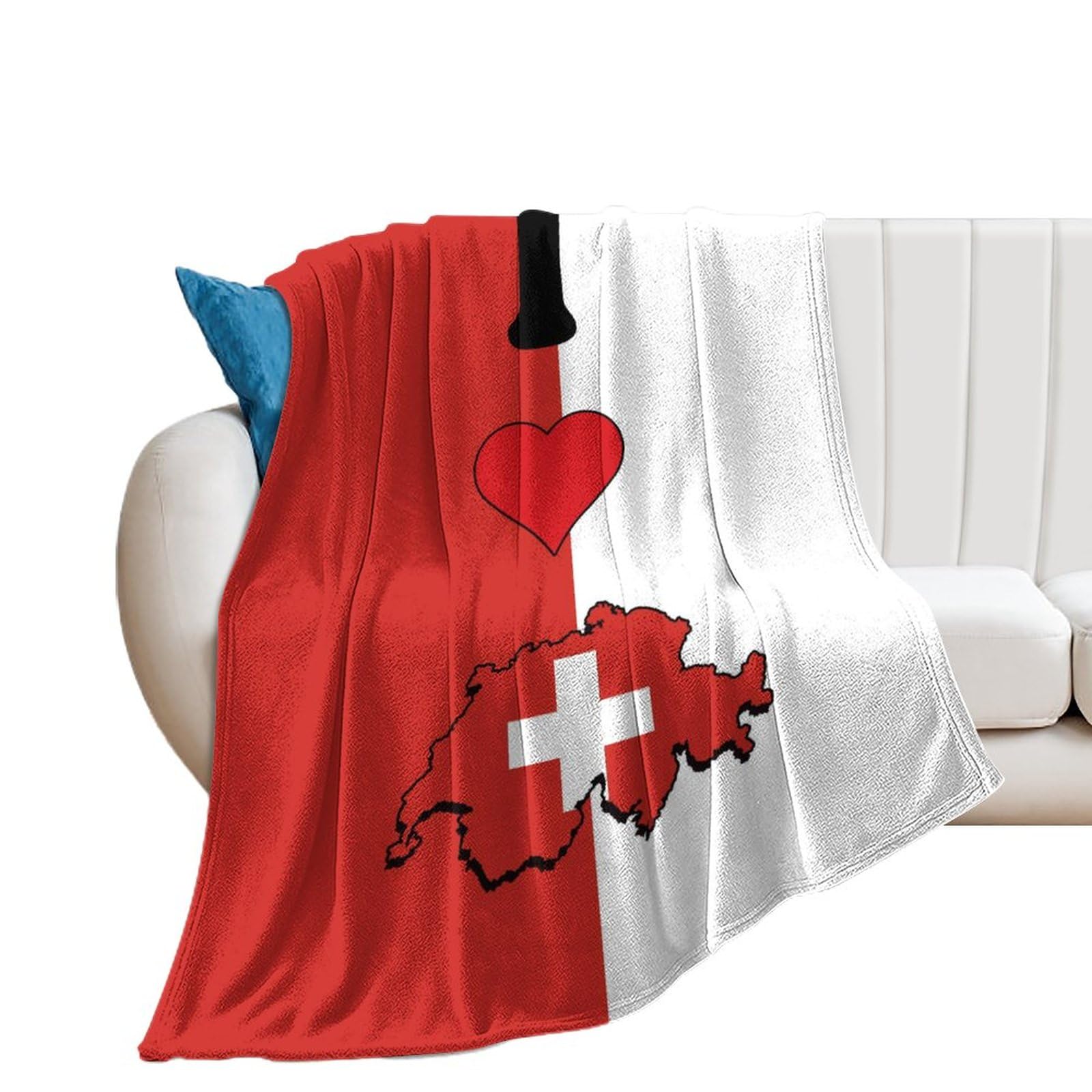 Couverture flanelle Suisse jeté de lit plaid chaud pour canapé