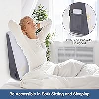 Vista 6 de Bed Wedge Pillow for Sleeping, and Resting, Gel Memory Foam Pillow for Back, Knee Pain Relief After Surgery, 7.5 Inch Triangle Elevation Cushion for