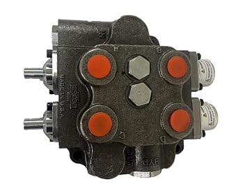 CROSS Manufacturing 138650 SBA Series Cast Iron Double Spool Monoblock Hydraulic Directional Control Valve, 3-Position, 4-Way, Closed Centered, 3/4" x 3/4" x 1/2" NPT Female, 2500 psi, Grey