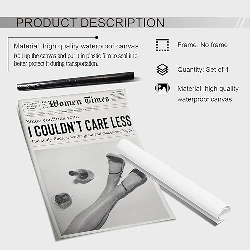 Miniatura 2 de Póster de periódico vintage en blanco y negro, arte de moda, arte de pared en blanco y negro, póster de noticias de periódico, póster retro para